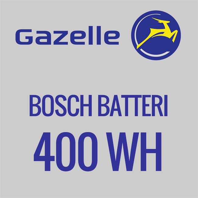 Bosch 400 Wh batteri i bagagebærer.