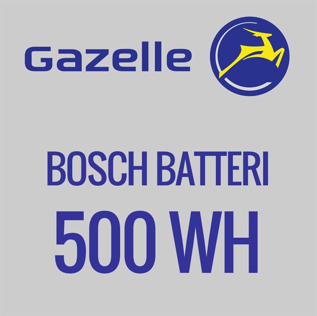 Bosch 500 Wh batteri i bagagebærer.