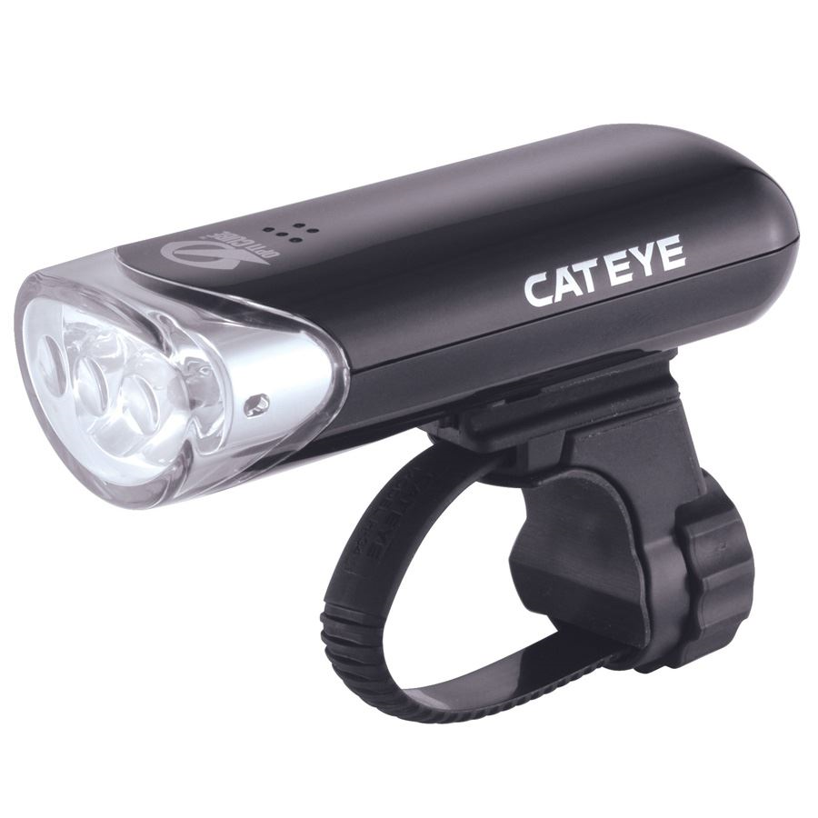 niveau Tegn et billede grafisk Cateye EL135 cykellygte med LED lys.