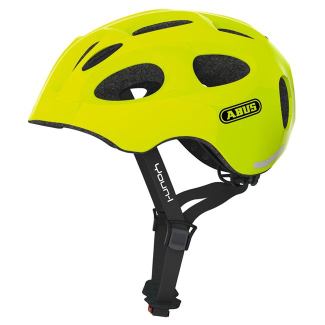 Abus Youn-I cykelhjelm - Neon Yellow 52-57 cm.