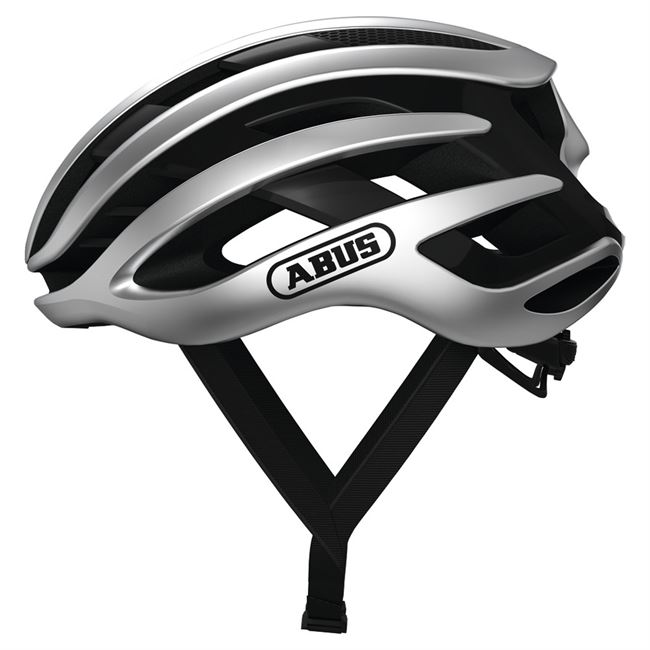 Abus AirBreaker cykelhjelm - Gleam Silver 58-62 cm.
