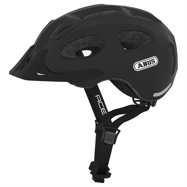 Abus Youn-I ACE cykelhjelm - Velvet Black 52-57 cm.